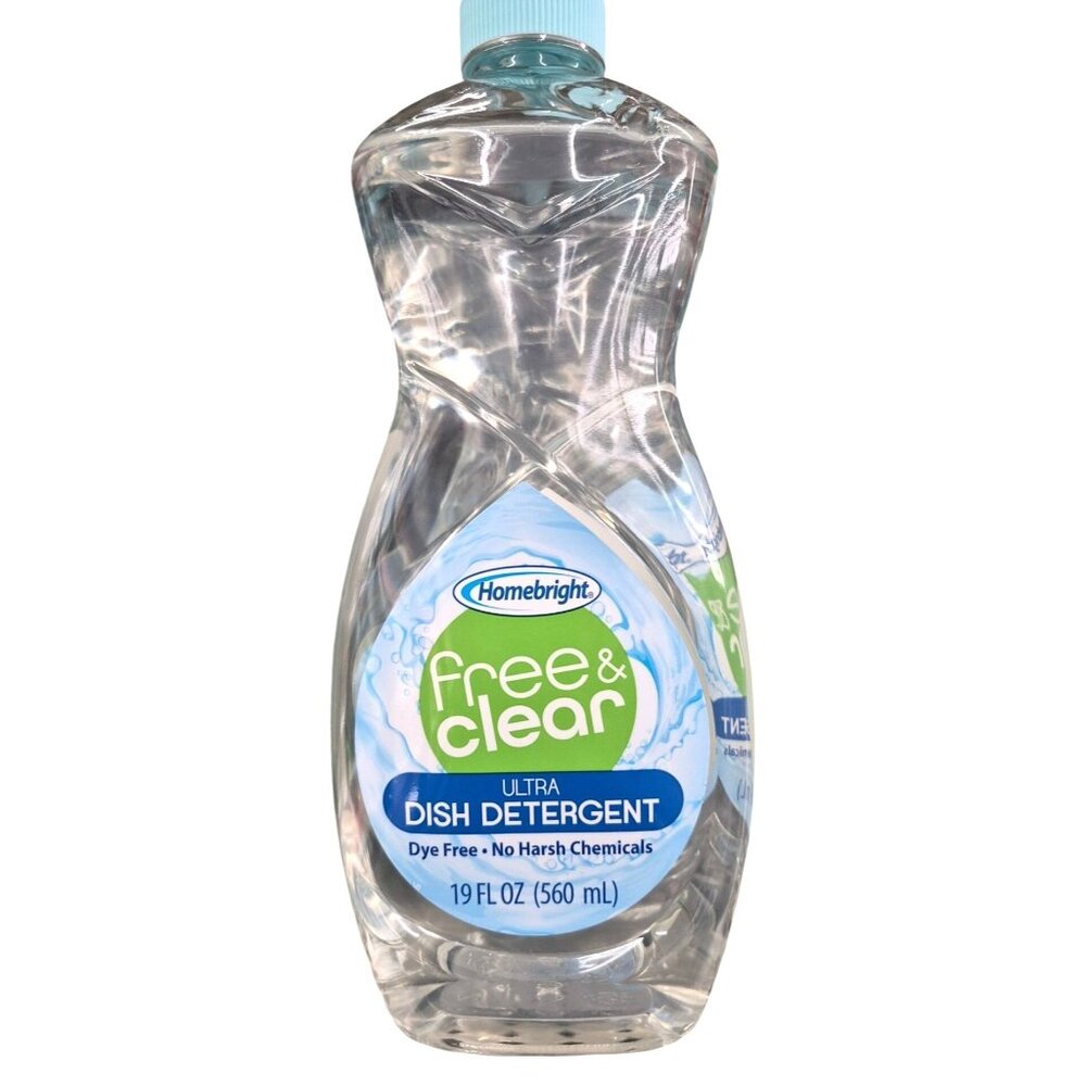 Homebright Free & Clear Ultra Detergent Dye Free, No Harsh Chemicals 19 Fl Ounce